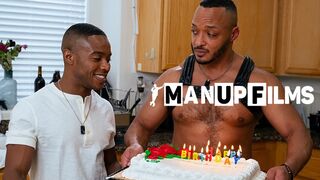 BIG BLACK COCK Backside idolize and birthday fuck at ManUpFilms