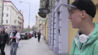 youthful humorous skater in motel jacuzzi