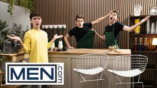 BOYS - Sam Ledger Asks Barista Joey Mills For Something Super-fucking-hot & Cream colored So He Gets Jism All Over His Assets