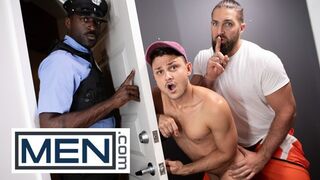 BOYS - Chuck Conrad Ambles In While Enzo Muller Screws Himself With A Fucktoy So He Takes Over