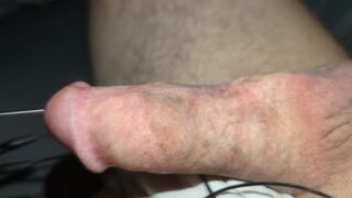 Ass inside-out sounding with ems and banging machine