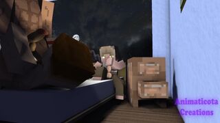 Late game night with the studs - Minecraft Homosexual Hook-up Cartoon