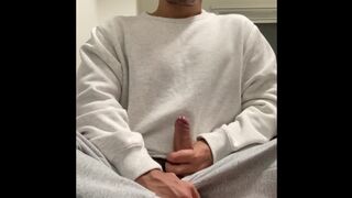 A ultra-kinky psycho Chinese crank degustating his own milk after milking off at four in the morning