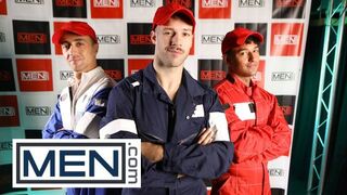 GUYS - Kenzo Alvarez, Liam Alyesto And Arno Antino Race To A Scorching Buttfuck 3some After The Podium