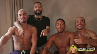 Uncircumcised King - Slick Muscle Large Manhood Pokes Furry Meaty Booty Without a condom - Free-for-all Movie
