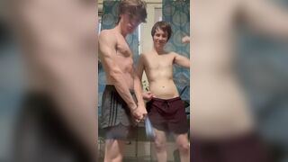 Daddy Gay: Stinky twinks flexing and messing around after a workout