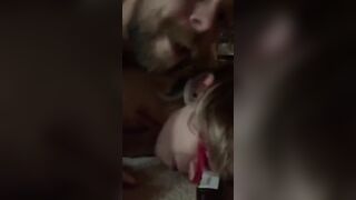 Daddy fucks blindfolded boy on floor