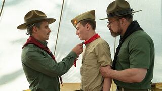 ScoutBoys - Ultra-cute Stud Scout takes it rock-hard and humid from two v sumptuous DILFs