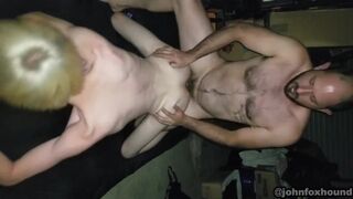 bicurious dude takes raw dad prick and fountains in storage locker